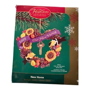 Vintage Heirloom Collection Our New Home 2005 Heart Shaped Wreath Ornament